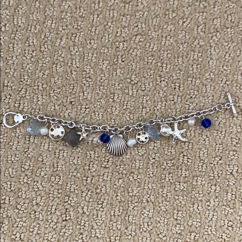 Silver Seashell Charm Bracelet